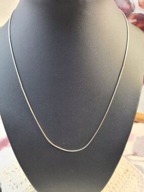 925 Sterling Silver Snake Chain Necklace 16" Minimalist Layering Pendant Choker